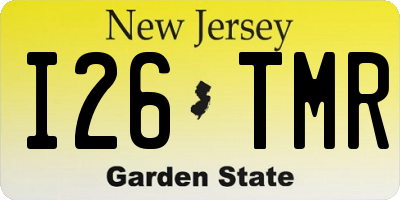 NJ license plate I26TMR
