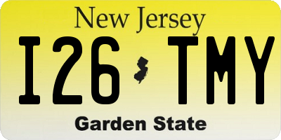 NJ license plate I26TMY