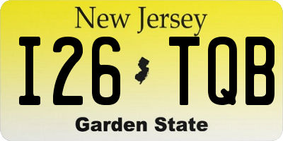NJ license plate I26TQB