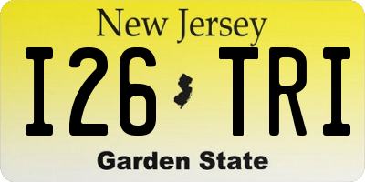 NJ license plate I26TRI