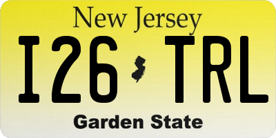 NJ license plate I26TRL