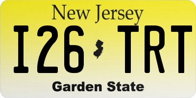 NJ license plate I26TRT