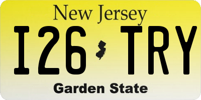 NJ license plate I26TRY