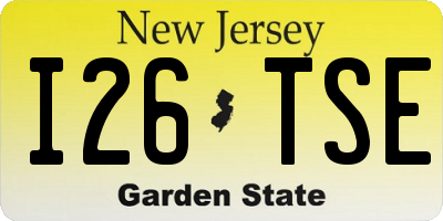 NJ license plate I26TSE