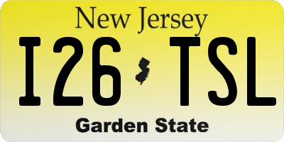 NJ license plate I26TSL