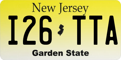 NJ license plate I26TTA