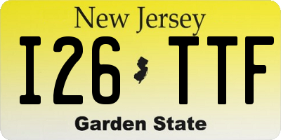 NJ license plate I26TTF