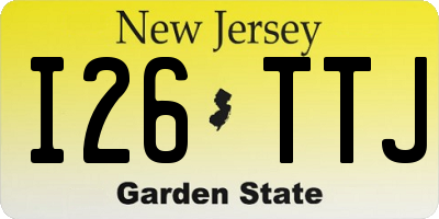 NJ license plate I26TTJ