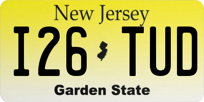 NJ license plate I26TUD