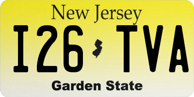 NJ license plate I26TVA