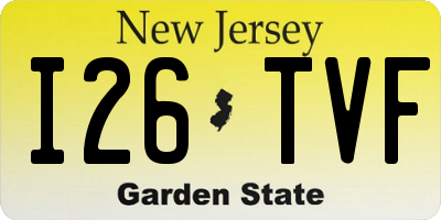 NJ license plate I26TVF