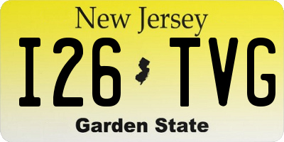 NJ license plate I26TVG