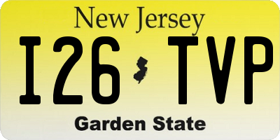 NJ license plate I26TVP