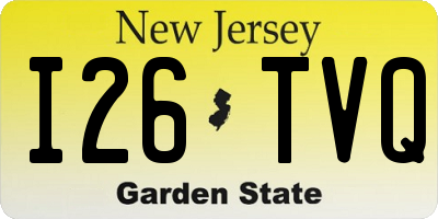 NJ license plate I26TVQ