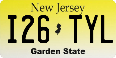NJ license plate I26TYL