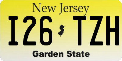 NJ license plate I26TZH