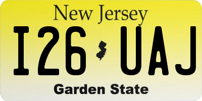 NJ license plate I26UAJ