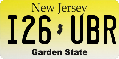 NJ license plate I26UBR