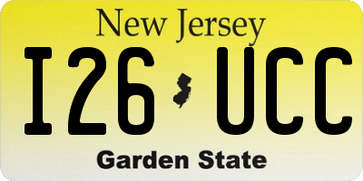 NJ license plate I26UCC