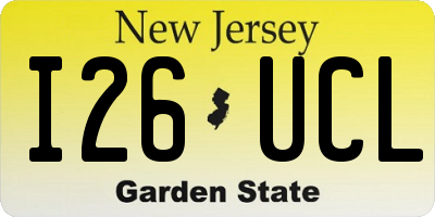 NJ license plate I26UCL