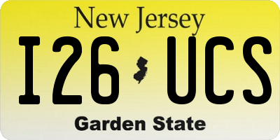 NJ license plate I26UCS