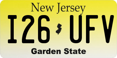 NJ license plate I26UFV