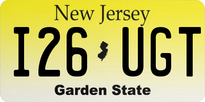NJ license plate I26UGT