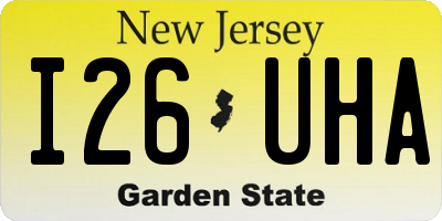 NJ license plate I26UHA