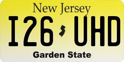 NJ license plate I26UHD