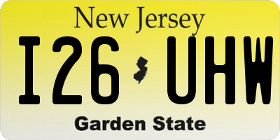 NJ license plate I26UHW