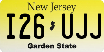 NJ license plate I26UJJ