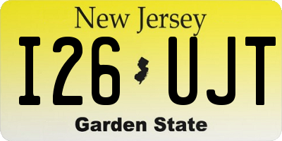 NJ license plate I26UJT