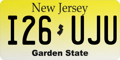 NJ license plate I26UJU