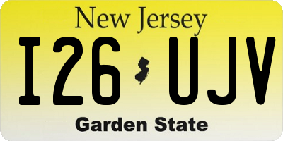 NJ license plate I26UJV