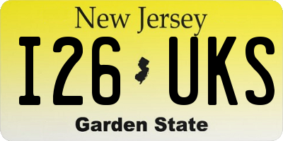 NJ license plate I26UKS
