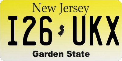 NJ license plate I26UKX