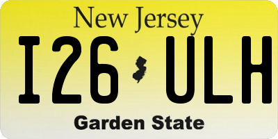 NJ license plate I26ULH
