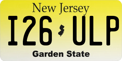 NJ license plate I26ULP