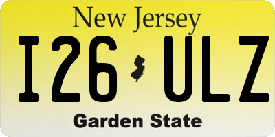NJ license plate I26ULZ