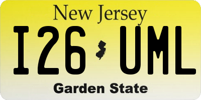 NJ license plate I26UML