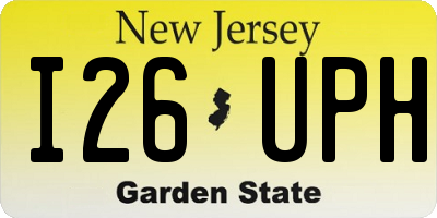 NJ license plate I26UPH