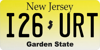 NJ license plate I26URT