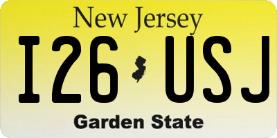 NJ license plate I26USJ