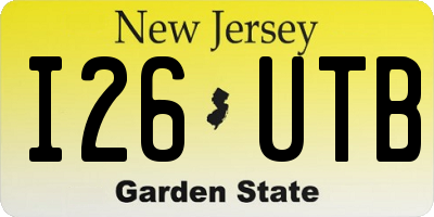 NJ license plate I26UTB