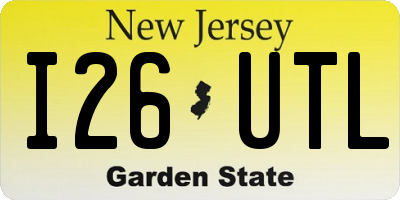 NJ license plate I26UTL