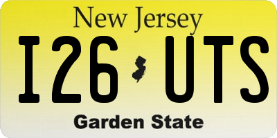 NJ license plate I26UTS