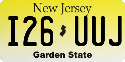 NJ license plate I26UUJ