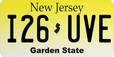 NJ license plate I26UVE