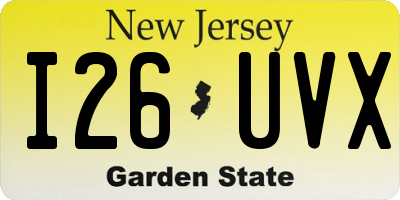 NJ license plate I26UVX