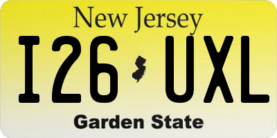 NJ license plate I26UXL